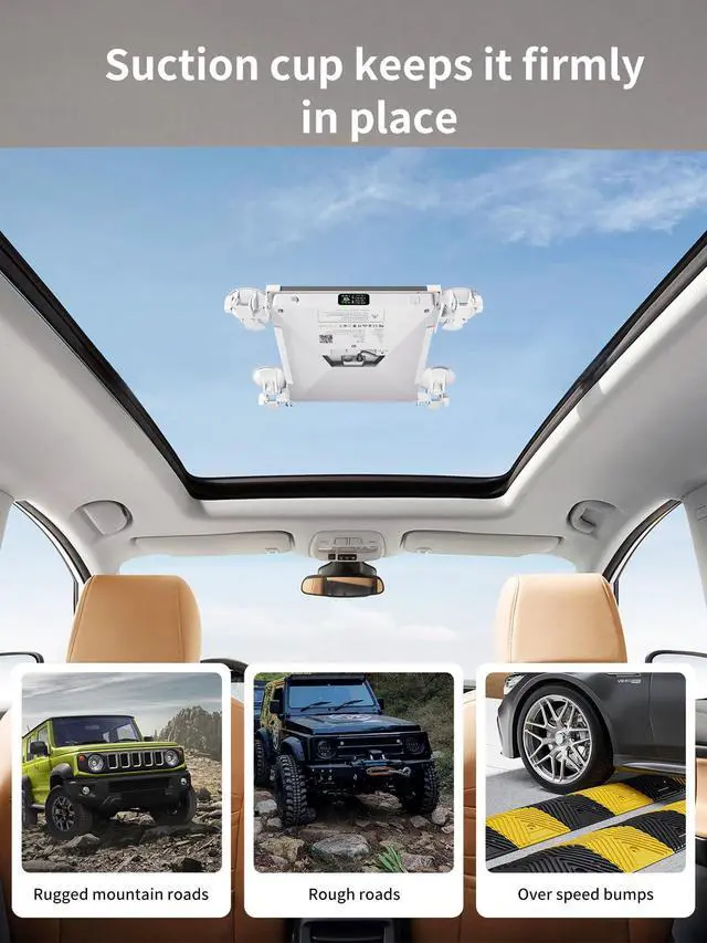 Alt view image 4 of 7 - Starlink Mini Mount,180°Rotatable Starlink Mini Suction Cup Mount | with Large Durable Suction Cup,Strong Frame,35mm Extendable Starlink Mini Mount Kit for Car Sunroof,RV,Boat,Airplane