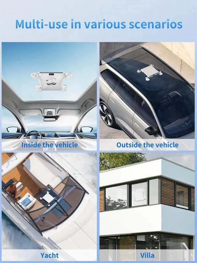 Alt view image 5 of 7 - Starlink Mini Mount,180°Rotatable Starlink Mini Suction Cup Mount | with Large Durable Suction Cup,Strong Frame,35mm Extendable Starlink Mini Mount Kit for Car Sunroof,RV,Boat,Airplane
