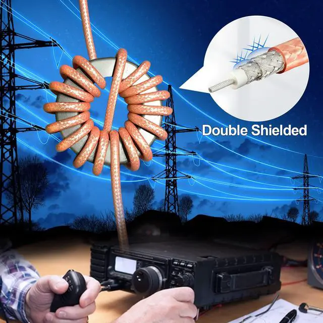 Alt view image 4 of 6 - RG400 RF Coax Cable M17/128 Double Shield Coaxial Cable 40 feet