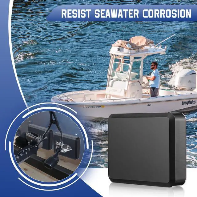 Alt view image 2 of 7 - Transducer Mounting Plate Kit Transducer Pad,Black,4.3 x 3.5 Inch | Adhesive mount plate, 25mm pad, Cleaning wipes & clips, No-drill transducer installation