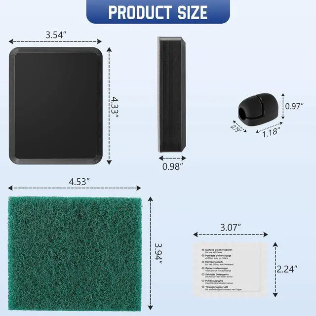 Alt view image 5 of 7 - Transducer Mounting Plate Kit Transducer Pad,Black,4.3 x 3.5 Inch | Adhesive mount plate, 25mm pad, Cleaning wipes & clips, No-drill transducer installation