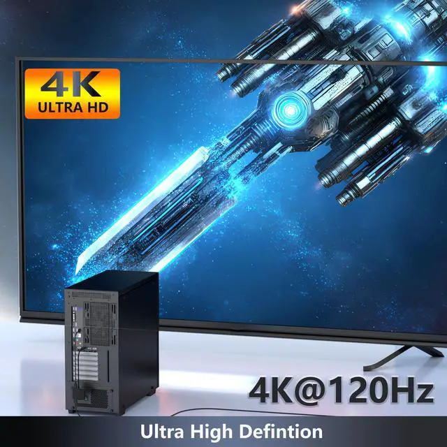 Alt view image 4 of 7 - Displayport MST Hub, 4K@120Hz Display Port Splitter for Dual Monitors, DP to Dual DP Adapter 1 in 2 Out, DisplayPort Splitter Extended Display, Monitor Splitter for Laptop, Desktop, Graphics Card