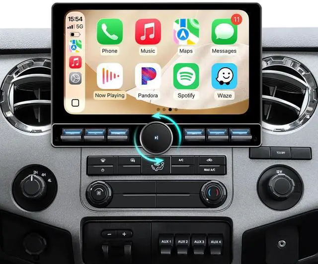 Main image of Car Stereo Radio Upgrade for Ford F150 2004-08 F250/F350 2008-16 | 4G RAM+64G ROM, Wireless CarPlay & Android Auto, Android 13, BT 5.3, QLED Touch Screen, Physical Volume Knob & Key Buttons