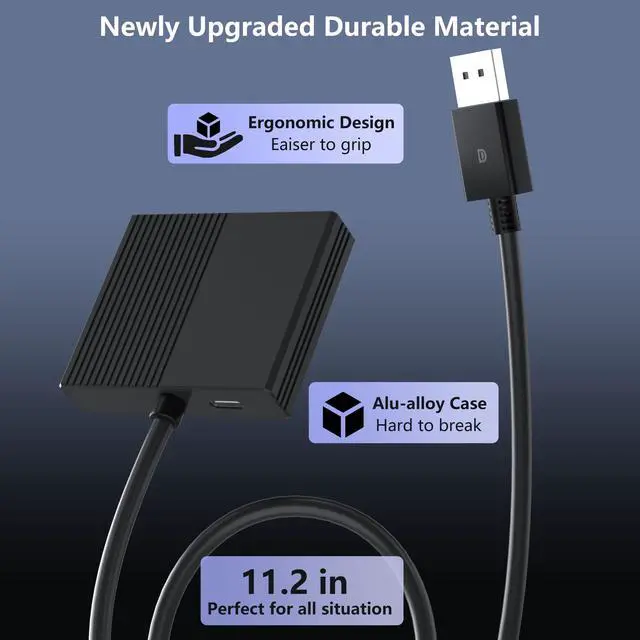 Alt view image 7 of 7 - Displayport MST Hub, 4K@120Hz Display Port Splitter for Dual Monitors, DP to Dual DP Adapter 1 in 2 Out, DisplayPort Splitter Extended Display, Monitor Splitter for Laptop, Desktop, Graphics Card