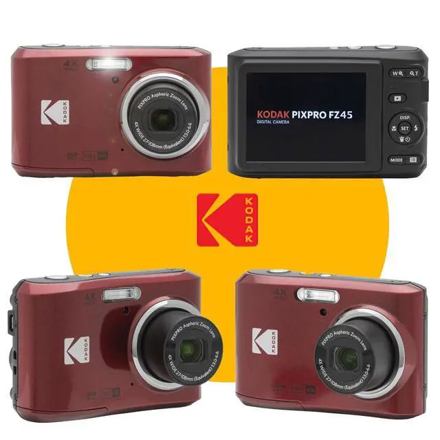 Alt view image 3 of 7 - Kodak PIXPRO FZ45 Digital Camera + Point & Shoot Camera Case + Sandisk 128GB SDXC Memory Card