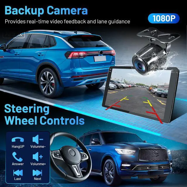 Alt view image 6 of 7 - 5GWi-Fi Car Radio Stereo for Jeep Patriot Compass 2010-2016: 1280 * 800HD (Online Upgrade OTA System) Built-in Carplay Andriod Auto, FM Bluetooth5.0 with GPS Navigation Backup Camera&SWC 2+32G