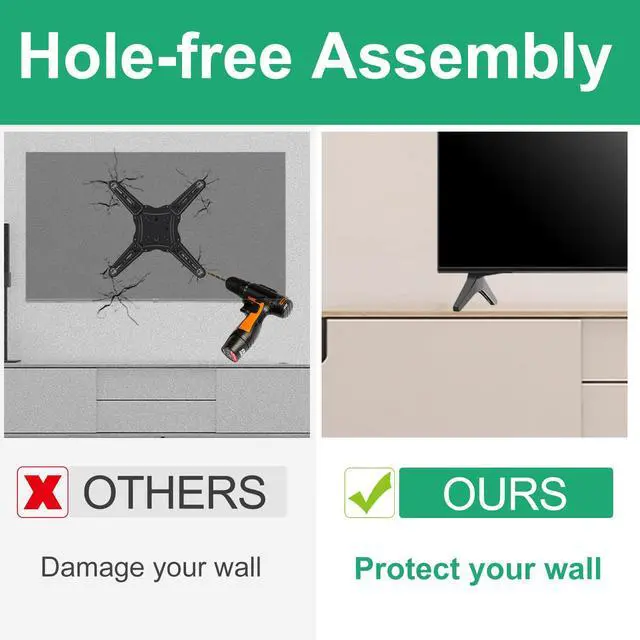 Alt view image 4 of 7 - TV Stand for LG TV Legs, TV Stand Legs Only for LG 60UJ6050 60UK6090 60UM6900 60UN7300 65UJ6300 65UK6090 65UM6900 65UM7300PUA 65UN6950 with Screws, Only for Models We List