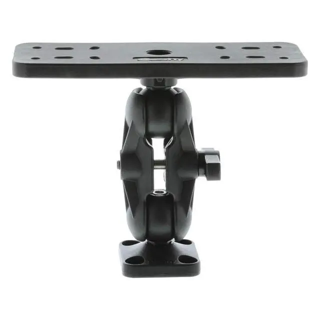 Alt view image 2 of 4 - 0163 Ball-Mount Fish Finder and Universal Mounting Plate, Black, Large | 1.5 in ball for greater clamping force, top plate accepts 7-9 in fish finders, stands 6.5 in tall, black