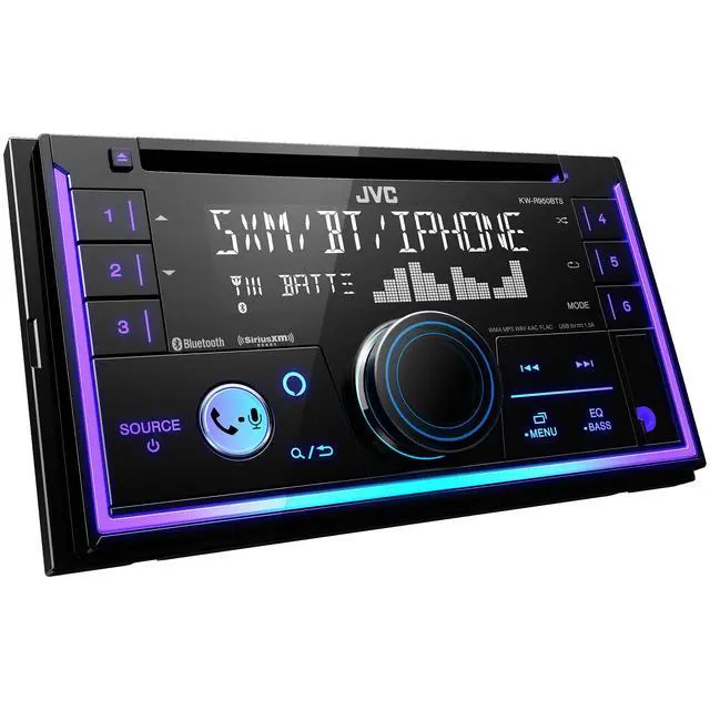 Alt view image 4 of 7 - KW-R950BTS Bluetooth Car Stereo Receiver with USB Port LCD Display - AM/FM Radio - MP3 Player - Double DIN 13-Band EQ (Black)