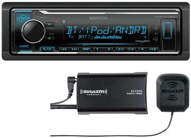 Main image of KMM-BT332U Bluetooth Car Stereo with USB Port, AM/FM Radio, MP3 Player, Multi Color LCD, Detachable Face, Built in Amazon Alexa Plus SXV300V1 SiriusXM Tuner