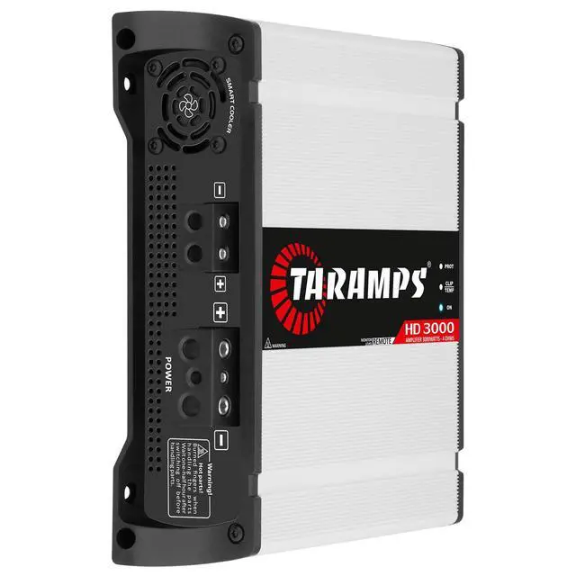 Alt view image 2 of 7 - Taramps HD 3000 4 Ohms White 1 Channel Amplifier 3000 Watts RMS Digital, Crossover, Low/High Pass, Bass Boost, Gain Control, Car Audio System, Monoblock Full Range, LED Monitor Indicator, HD 3k
