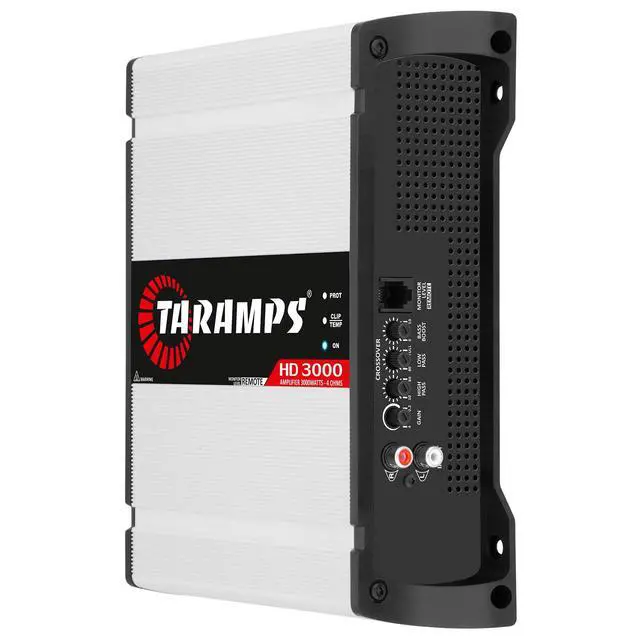 Alt view image 3 of 7 - Taramps HD 3000 4 Ohms White 1 Channel Amplifier 3000 Watts RMS Digital, Crossover, Low/High Pass, Bass Boost, Gain Control, Car Audio System, Monoblock Full Range, LED Monitor Indicator, HD 3k