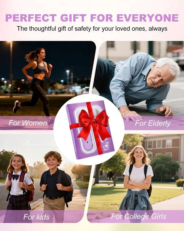 Alt view image 5 of 7 - Personal Safety Alarm for Women - Waterproof Rechargeable Security Alarm - 140dB Extra Loud Siren with SOS Strobe Light - Self Defense Keychain for Women Girls Teens Seniors