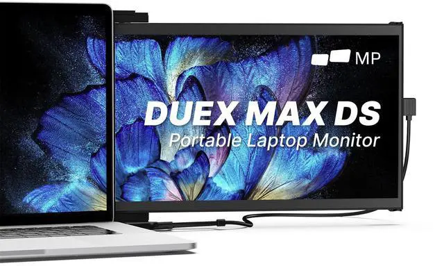 Main image of Mobile Pixels Max DS Portable Monitor for Laptops (2026 Upgraded) | 14.1" Full HD IPS Laptop Screen Extender, USB C/HDMI Powered Plug and Play, Windows/Mac/Android/Switch Compatible