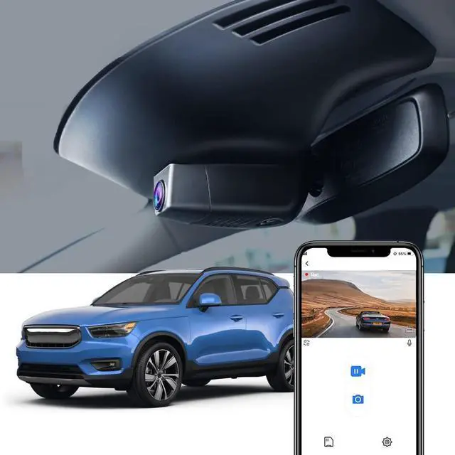 Main image of 4K Dash Cam Suitable for Volvo XC40 & XC40 Recharge B4 B5 T4 T5 P8 (Model B), Integrated OEM Look, Ultra HD 2160P Video, Loop Recording, Built-in WiFi & APP, G-Sensor, Plug&Play, 64GB Card