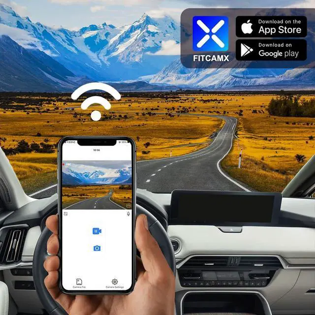 Alt view image 4 of 6 - 4K Dash Cam Suitable for Mazda CX-90 2023-2026 (HD2-6607, Packed with 2 Cables), Integrated OEM Look, 2160P UHD Video, WiFi & APP, Loop Recording, Easy to Use, Parking Sensor, 64GB Card