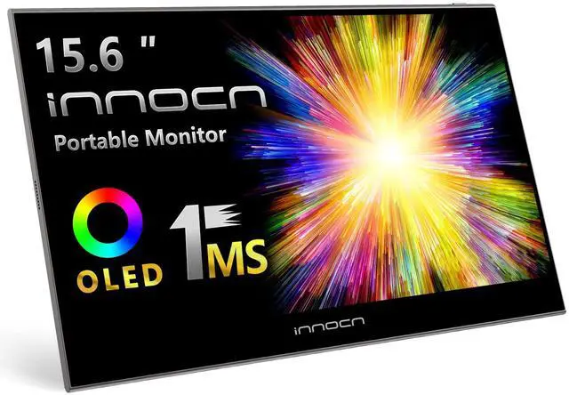 Main image of 15.6" OLED Portable Monitor Full HD 1080P 100% DCI-P3 1MS 100000:1 USB Computer Mini HDMI Travel Monitor Photo Video Editing Second Ultra Slim for Laptop, Gaming Console