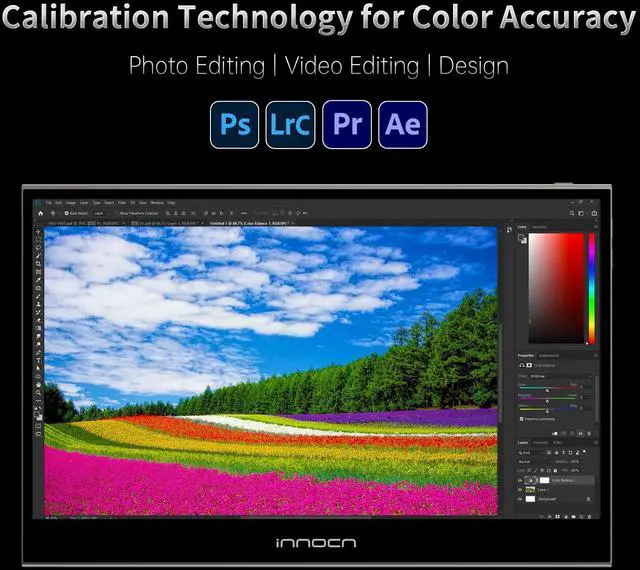 Alt view image 3 of 7 - 15.6" OLED Portable Monitor Full HD 1080P 100% DCI-P3 1MS 100000:1 USB Computer Mini HDMI Travel Monitor Photo Video Editing Second Ultra Slim for Laptop, Gaming Console