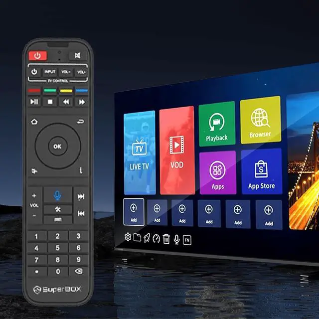 Alt view image 3 of 5 - RC-200 Voice Remote Control for Super Smart TV Box S5 Pro S5 Max S6 Pro S6 Max S6 Ultra