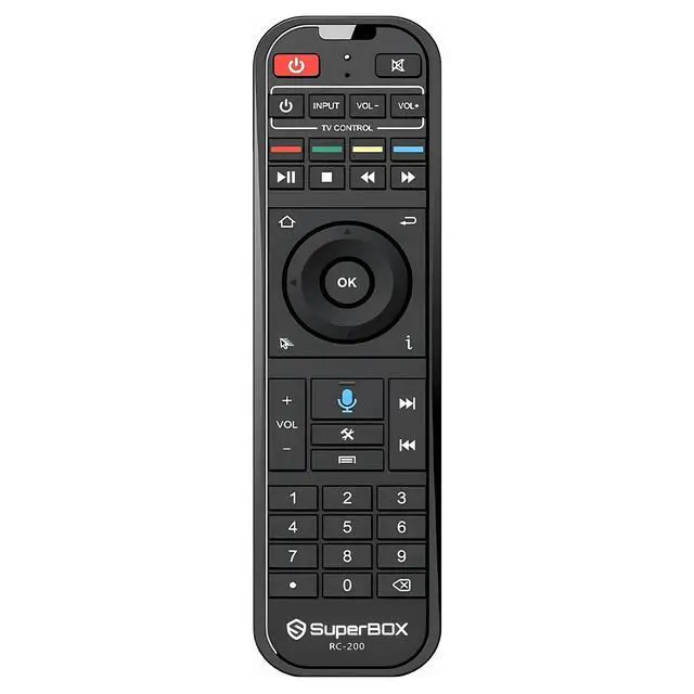 Alt view image 2 of 5 - RC-200 Voice Remote Control for Super Smart TV Box S5 Pro S5 Max S6 Pro S6 Max S6 Ultra