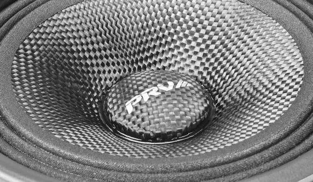 Alt view image 6 of 7 - Carbon Fiber 6.5" Midrange Speaker 400 Watts 4 Ohm Pair 6MR400CF-4 Water Resistant Car Audio Loudspeaker for Boat UTV 4-Wheeler Motorcycle and Door Panels (2 Speakers)