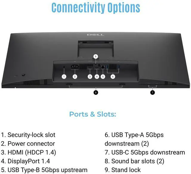Alt view image 4 of 7 - Dell Pro P P2726H 27" FHD 120Hz Business Monitor, USB-C, HDMI, DisplayPort | Anti-Glare 27" (1920×1080) Monitor, VESA Mount Compatible, Dual Front USB-C, Eye Comfort Tech, Slim Bezels, Cables Included