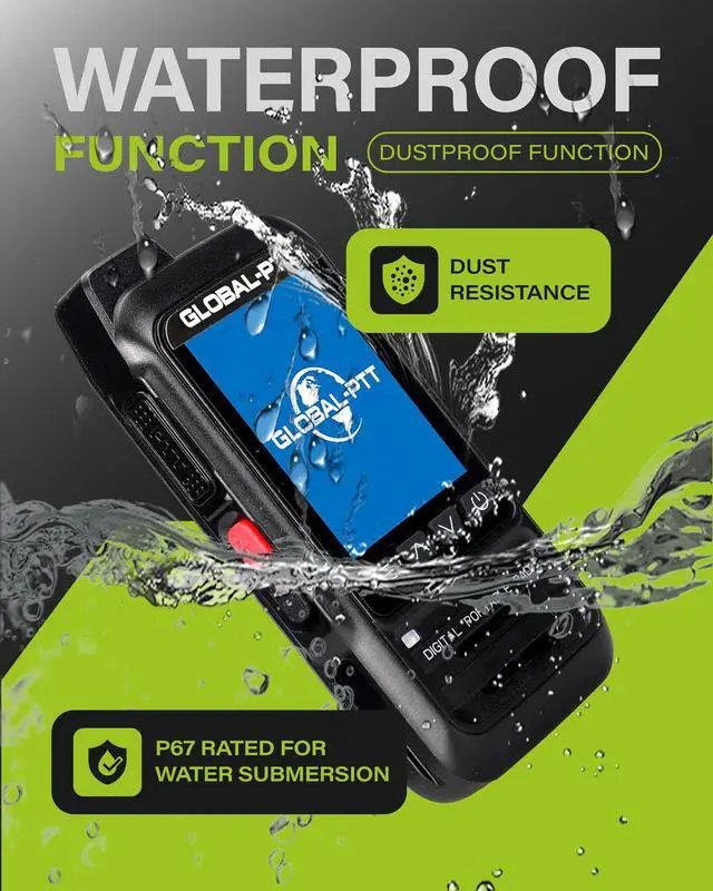 Alt view image 5 of 7 - PoC Radios Unlimted Range - IP67 Waterproof & Floating 4G LTE PTT Push to Talk Over Cellular Radio Radios Pre-Installed SIM Nationwide Coverage Outdoor Marine Use (2)