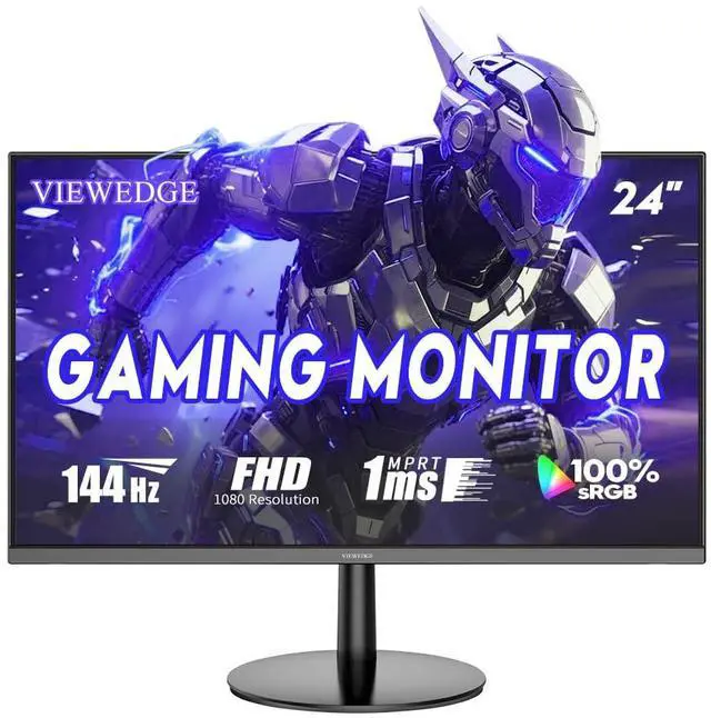 Main image of 24 Inch Gaming Monitor 1080p 144hz, VA 1ms FHD Computer Monitor | 100% sRGB, Bluelight Filter, HDMI & VGA Port, Support Wall Mount