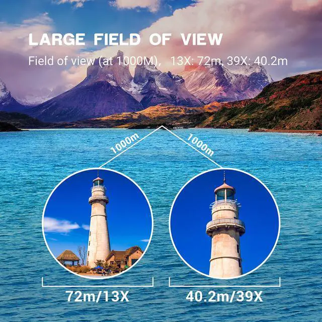 Alt view image 4 of 7 - Astronomy Binoculars 13-39X70 Zoom Giant Binoculars with Tripod Adapter Phone Adapter and Case for Bird Watching Hunting and Stargazing (13-39X70)