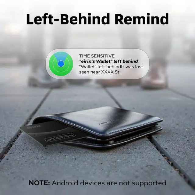 Alt view image 4 of 7 - Smart Wallet Tracker Card - Item Finder for Luggage, Keys & Passport Compatible with Apple Find MySlim, Rechargeable & IP68 Waterproof (4 Black)