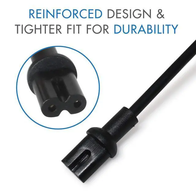 Alt view image 6 of 7 - 3-Foot Power Cord - Compatible with Sonos Speakers: Five, Play 5, Beam, Ray, Arc, Amp, Playbase, Sub Gen 3 & Mini - Black