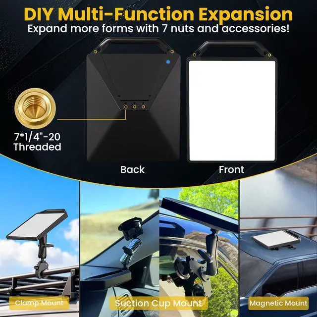 Alt view image 5 of 7 - 200lbs Strong Magnetic Mount with Protective Case for Starlink Mini, 2 in 1 Satellite Dish Mounting Kit Antenna Accessory with Handle Shoulder Strap & 1/4"-20 Nuts for RVs Car Boat/Road Trip