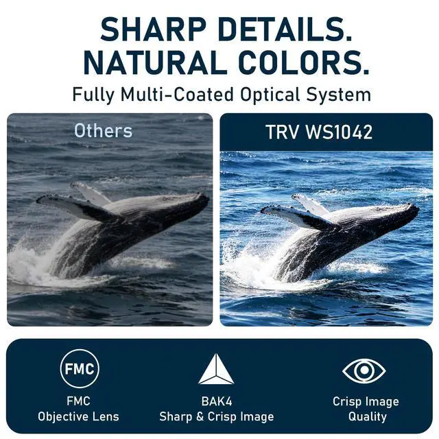 Alt view image 3 of 7 - 10x42 Waterproof Binoculars for Adults, Cruise & Travel | Alaska Cruise Travel Sharp Bright Binoculars for Whale Watching, Glacier Viewing, Boating & Coastal Adventure