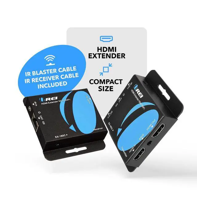 Alt view image 2 of 7 - HDMI Extender Over Cat6 165ft - 4K@30hz, IR, Loop Out, PoC, HDCP 1.4 | HDMI to Cat 6 Converter, HDMI over Ethernet HDMI 1.4 compliant, EDID management, Deep Color, single-cable installation