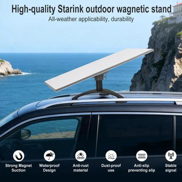 Alt view image 5 of 7 - Starlink Standard 4/4X Magnetic Mount, Drill-Free Gen 3/4 Roof Mount | Rust-Proof All-Weather, Anti-Scratch,Starlink Standard 4X Mounting Kit For RV,Camping, Boats, Roofs, etc.,Flat iron surfaces