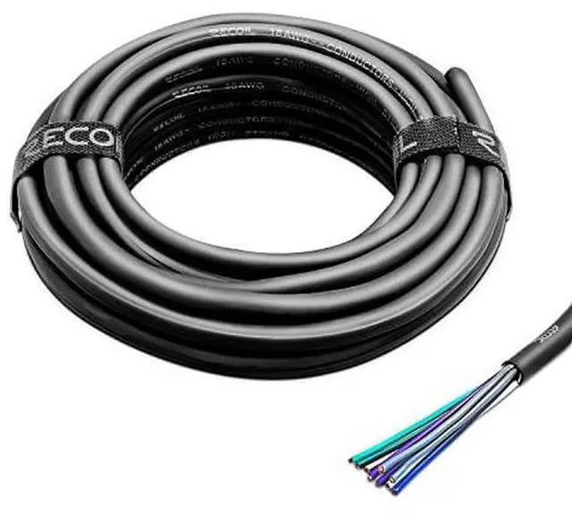 Alt view image 2 of 2 - 20-Feet 9-Conductor Speaker Cable 18AWG CCA Easy Peel Jacket Car | Ultra-Flex 4-Channel Speaker Wire and Remote Wire