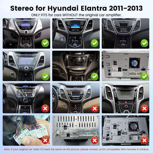 Alt view image 2 of 7 - 4+128G 9'' Android 15 Car Stereo for Hyundai Elantra 2011-2013 | 9'' In-Cell Touchscreen Wireless Carplay Android Auto 5G WiFi Bluetooth Mirror Link GPS SWC FM/RDS/EQ Backup Cam
