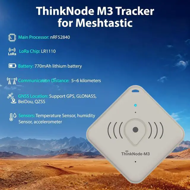 Alt view image 2 of 7 - Card Tracker Compatible for Meshtastic with GPS/WiFi/BT Function | ThinkNode M3 Tracker Card with LR1110 and nRF52840 for Indoor and Outdoor Positioning, 915 MHz, IP66 Waterproof