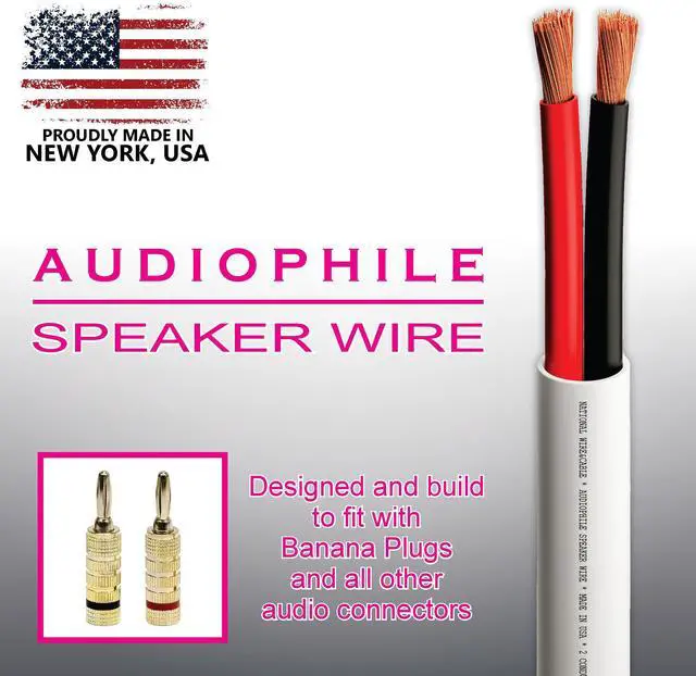 Alt view image 4 of 7 - s - 12/2 Audiophile Speaker Wire (25 Feet) 12AWG Gauge - Made in USA - in Wall Audio Speaker Wire Cable/CL Rated/ETL Listed / 2 Conductors - OFC Oxygen-Free Copper, White 25ft