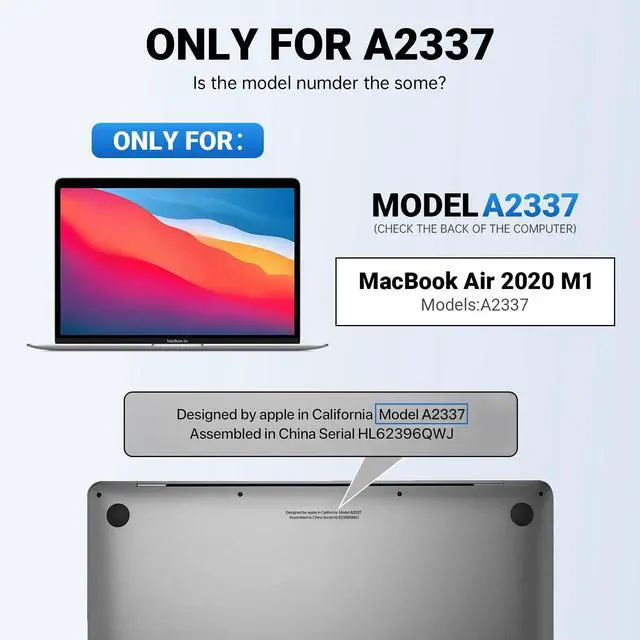Alt view image 2 of 7 - A2337 Screen Replacement 13.3" for 2020 MacBook Air 13 inch M1 | Retina Display Assembly | Full LCD ScreenGrey