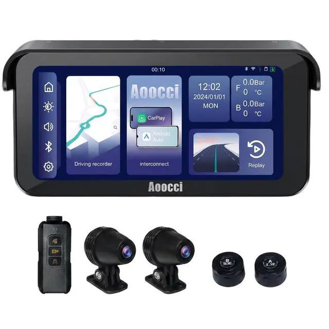 Main image of C6 PRO Motorcycle Dash Cam Front and Rear, Motorcycle CarPlay, 1080P Dual Dash Motorbike Camera with Apple CarPlay and Android Auto, GPS & Emergency Lock, 140° Wide Angle, IP67 Waterproof