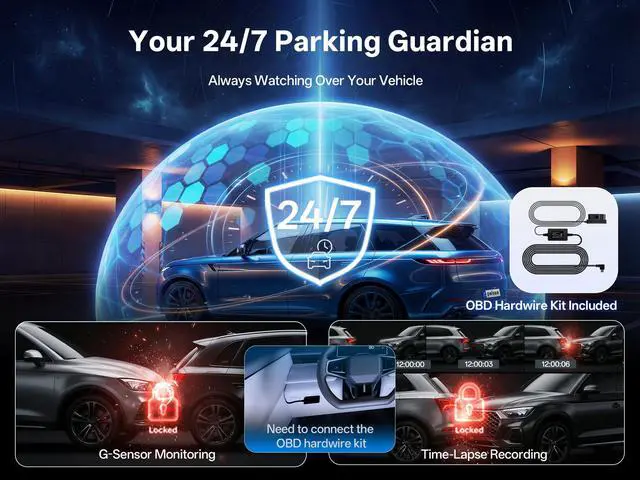 Alt view image 5 of 7 - S3 Ultra True 4K+2.5K Dash Cam Front and Rear,Dual Starvis 2 Sensor | Free 128GB Card & OBD Hardwire Kit,Native HDR Dash Camera for Cars with GPS, ADAS,5G WiFi,Color Night Vision,Voice Control
