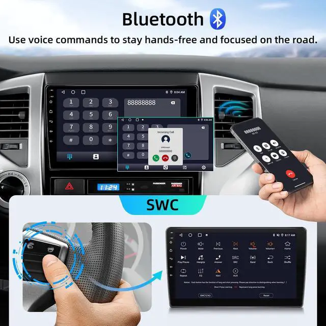 Alt view image 7 of 7 - Car Radio Stereo for Toyota Tacoma 2005-2015 with CarPlay Backup Camera | Android 15 2+64G 9" Touch Screen Radio with Android Auto Bluetooth GPS Navigation