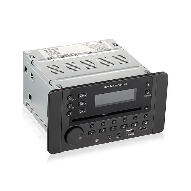 Alt view image 3 of 7 - iRV62 75W 2 Zones Bluetooth Car Radio with DVD/CD Player, 4-Speaker Output | Wall-Mount RV Stereo Receiver with VA Display, HDMI ARC, 12V DC, DVD/CD/MP4/MP3 Player, Bluetooth NFC, AM/FM, 5V USB Charge