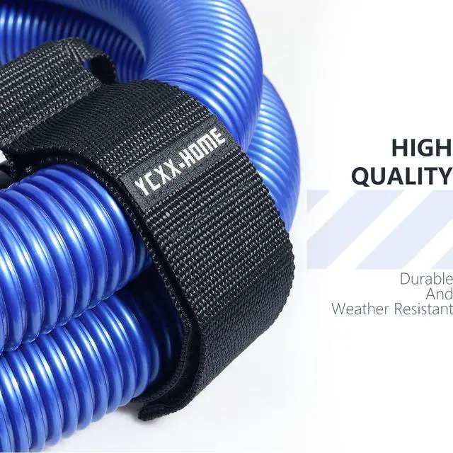 Alt view image 2 of 7 - 2 PCS Heavy Duty Cord Storage Wrap Holder Extension Hook and Loop Cord Hose Organizer Strap with Carrying Handle for Cords Garden Hose Swimming or Garage Tool (LARGE-28'')
