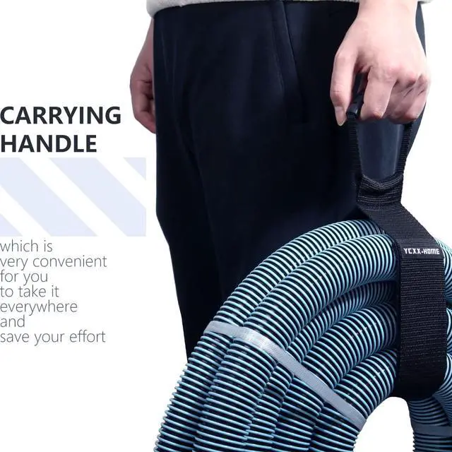 Alt view image 6 of 7 - 2 PCS Heavy Duty Cord Storage Wrap Holder Extension Hook and Loop Cord Hose Organizer Strap with Carrying Handle for Cords Garden Hose Swimming or Garage Tool (LARGE-28'')