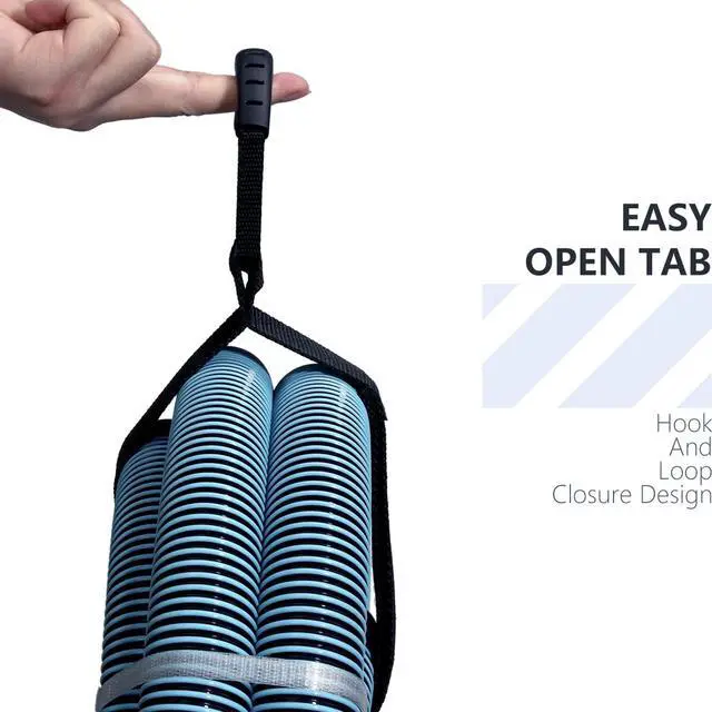Alt view image 3 of 7 - 2 PCS Heavy Duty Cord Storage Wrap Holder Extension Hook and Loop Cord Hose Organizer Strap with Carrying Handle for Cords Garden Hose Swimming or Garage Tool (LARGE-28'')