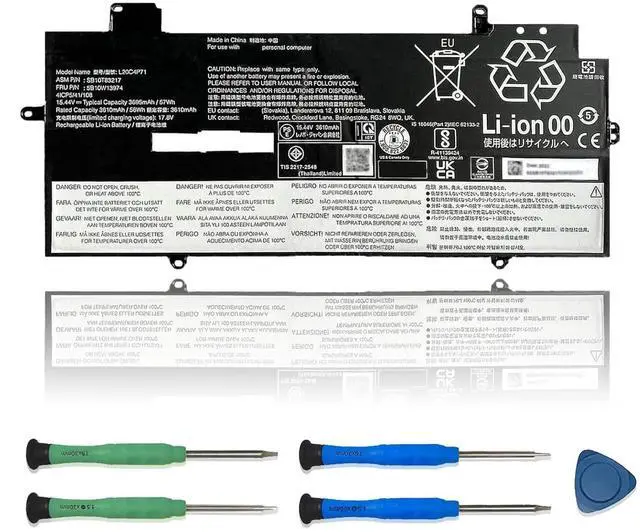 Main image of L20C4P71 SB10T83217 5B10W13974 Laptop Battery replacement for Lenovo ThinkPad X1 Carbon 9th Gen 10th Gen X1 Yoga 6th 7th Gen 2021 Series L20M4P71 L20D4P71 L20L4P71 SB10T83216 5B10W13973 5B10W13975