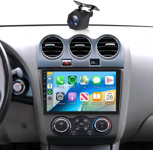 Main image of 4+64G Car Stereo for Nissan Altima 2008-2012 Wireless CarPlay Car Stereo,9" Android Auto IPS 1280 * 720P Touchscreen,Android Car Radio 32EQ DSP HiFi,Bluetooth,FM,5G WiFi,GPS+Backup Camera Manual A/C