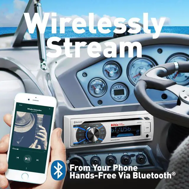 Alt view image 3 of 5 - MR508UABW Marine Stereo, Bluetooth, USB, CD/DVD, AM/FM